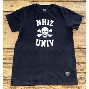 Nhiz Men’s Size S Black Graphic Logo Short Sleeve Shirt